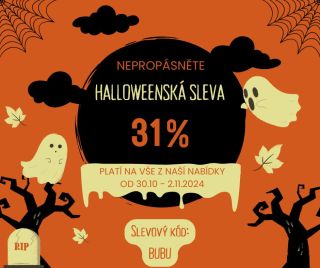 👻 Strašidelně dobrá sleva je tu! 🎃 Využijte speciální Halloween akci a získejte 31% slevu na vše! Stačí zadat kód BUBU při...